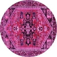 thumbnail image 1 of Ahgly Company Indoor Round Persian Pink Traditional Area Rugs, 8' Round, 1 of 4