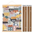 thumbnail image 3 of facefd Poster Frame Scroll Hanging Wooden Frame Poster Painting Photo Picture Wall Hanger, Pine Wood, 31cm, 3 of 5