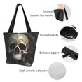 thumbnail image 4 of Balery Gold Pattern Skull Bolsa de Hombro con Diseño, Bolsa Grande y Duradera, Bolsa Versátil para Compras, 4 of 6