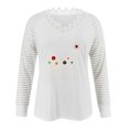 thumbnail image 4 of Camiseta de manga larga con cuello en V para mujer a la moda, blusa holgada con estampado de otoño Fridja hkj4390, 4 of 5