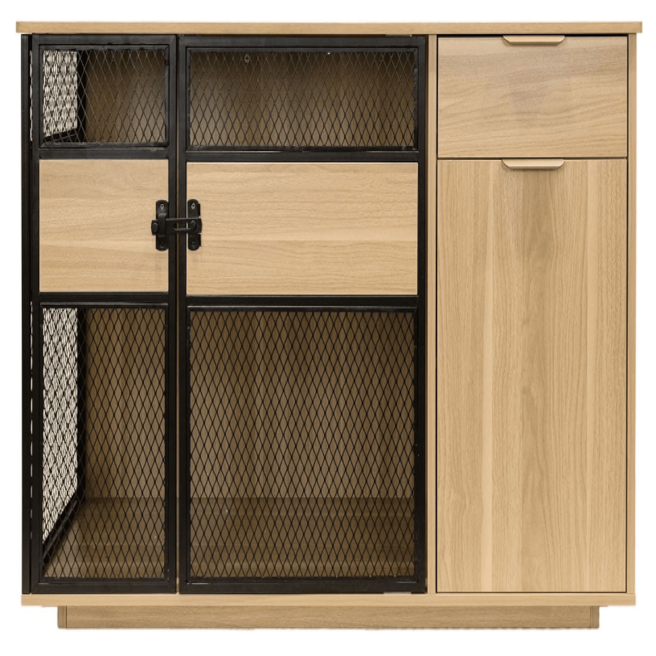 Lucky Kennels Clover Console 1-Door 48" Wood Composite Indoor Furniture Style Crate for Dogs with Hardware