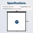 thumbnail image 6 of SPECSTAR 120 inch Manual Pull Down Projector Screen, 1:1 HD Retractable Projector Screens for Movie Home Theater Cinema Office Video Game, Black, 6 of 8