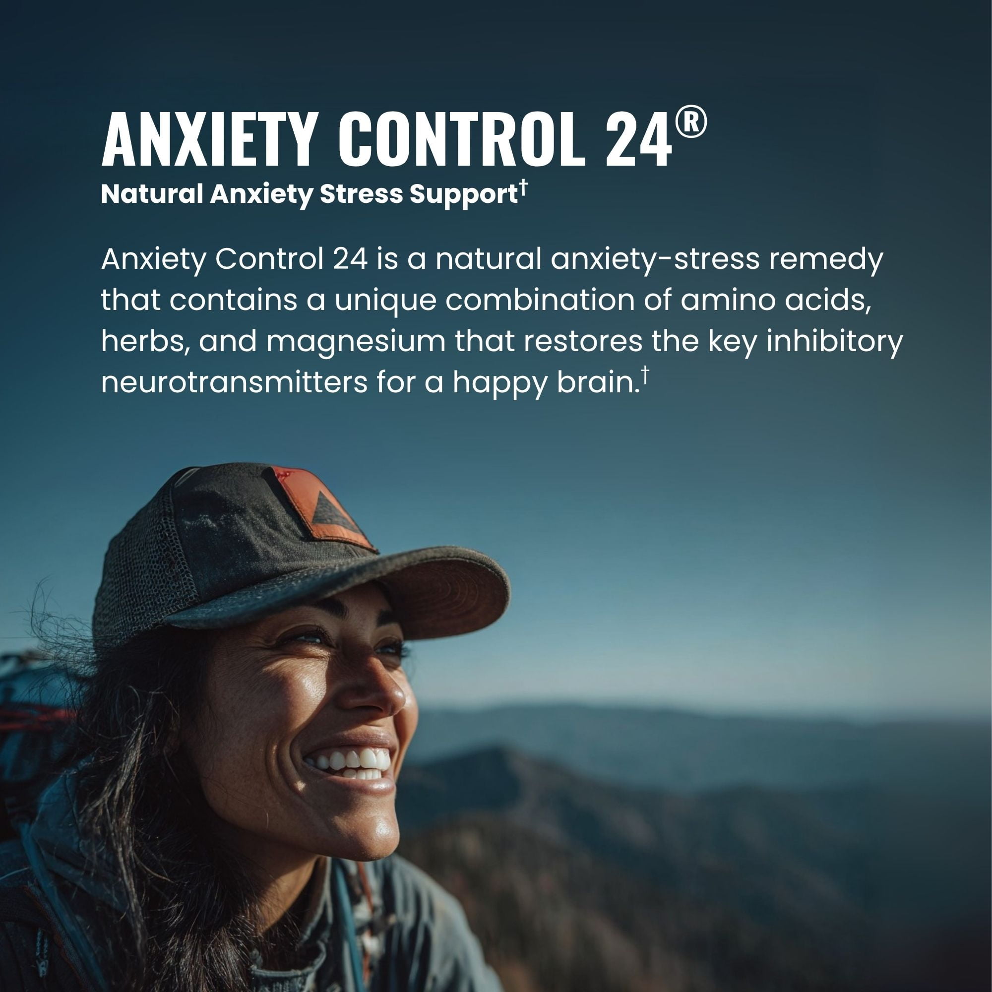 Anxiety Control 24® Stress Relief Supplement with GABA, L-Theanine & Ashwagandha for Calm Mood & Relaxation, 90 Capsules