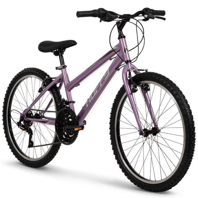 Huffy 24215 Huffy Granite Mountain Bike - 24-Inch - 15-Speed - Steel Hardtail Frame - Twist Shifters Ages 12 to 19 - Knobby Tires Women's Purple