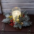 thumbnail image 2 of Candle Rings Wreaths Decor Candle Rings for Pillars Rustic Wedding Centerpiece Christmas Table Decoration for Front Door (6 Pieces), 2 of 5
