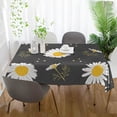 thumbnail image 6 of Coolnut Daisy Flower Tablecloth, Waterproof Washable Polyester Square Table Cover, Durable Tablecloth for Kitchen Dining Table Party Decor, 60"X 120", 6 of 7