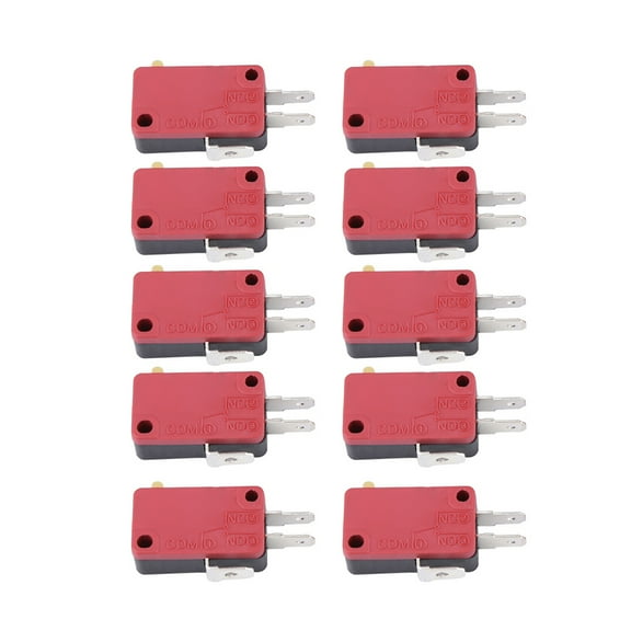 10 Pack Red 3-Pin Push Button Micro Switches for Arcade Games Replacement