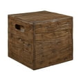 thumbnail image 3 of Warner Rustic Square Crate End Table with Cut-Out Handles, Ash, 3 of 6