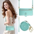 thumbnail image 7 of For Samsung Galaxy S26 Ultra 5G 6.9-inch Wallet Case for Women Men Multi-Card Slots Zipper Pocket Lanyard Strap Wristlet Leather Phone Case,Green,For Galaxy S26 Ultra 5G, 7 of 7