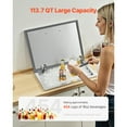 thumbnail image 2 of KFFKFF Drop in Ice Chest, 28"L x 20"W x 17"H Stainless Steel Drop in Cooler, 113.7 Quart Commercial Ice Bin with Flip Lid for Outdoor Kitchen Patio Bar, Drain-pipe Set Included, for Cold Wine Beer, 2 of 9