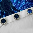 thumbnail image 5 of Feelyou Western Bohemian Yoga Black Out Curtains, Blue Lotus Flower Curtains Pack of 2 (42x63 Each), Vintage Mandala Damask Flower Bedroom Curtains, Living Room Curtains Decor, 5 of 7