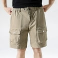 thumbnail image 6 of Work Shorts Men Casual Fashion Multiple Pockets Half Shorts Pants Sports Elastic Mid Waist Shorts Cargo Work Shorts Khaki 3XL, 6 of 6