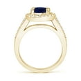 thumbnail image 2 of ANGARA Natural Oval 1.55 ct Blue Sapphire Halo Ring with Diamond Accents in 14K Yellow Gold for Women (Size-8x6mm) | September Birthstone, Anniversary, Jewelry Gift for Women | Natural Sapphire Ring, 2 of 9
