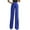 Blue, variant on Odeerbi Pants for Women Trendy Autumn Solid 2025 Casual Button Pocket Elastic Waist Long Pants Black