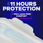 Always Ultra Thin Overnight Pads with Wings, Size 4, Overnight, 50 Count