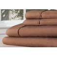 thumbnail image 4 of Brushed Microfiber Sheets Set- 3 Piece Bed Linens by Somerset Home (Chocolate, Full), 4 of 5