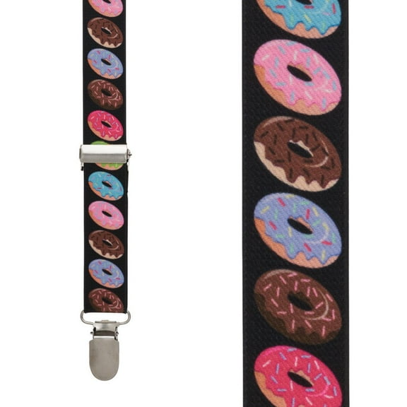 SuspenderStore Donut Suspenders - 1-Inch Wide Elastic - Clip - 2 Sizes