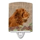 thumbnail image 1 of Caroline'S Treasures Ss4099Cnl Sussex Spaniel En Arpillera Sintética Con Piñas De Pino, Luz Nocturna De Cerámica Compacta Con Certificación Ul, Ideal Para Dormitorio, Baño, Guardería, Pasillo, Cocina,, 1 of 1
