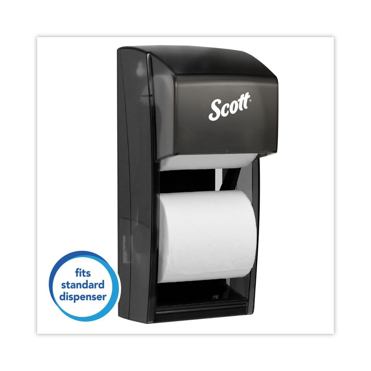 Scott Essential 100% Recycled Fiber SRB Bathroom Tissue Septic Safe 2-Ply White 506 Sheets/Roll 80 Rolls/Carton - 3