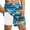 003 Blue, variant on Mens Swim Trunks Hawaiian Beach Shorts Quick Dry Bathing Suit 2-in-1 Swimming Shorts with Multi Pockets