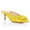 Yellow, variant on YDN Women Ornamental Buckle Pointed Toe Mules Slip on Kitten Low Heels Elegant Work Party Backless Pumps Size 7 Yellow