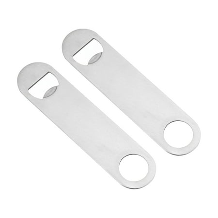 

Uxcell Stainless Steel Flat Bottle Openers 2pcs Beer Bottle Opener with Coated Handle 4.92 Long for Beer Lovers