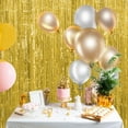 thumbnail image 4 of Gold Fringe Curtain Foil Backdrop Curtain 2PCS 3.3x8.2Ft Party Streamers Metallic Tinsel for Birthday Wedding Engagement Baby Shower Bachelorette Christmas Holiday Celebration Party Decorations, 4 of 8