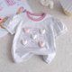 thumbnail image 1 of Blusas y camisas de manga corta con cuello redondo para niña, camiseta de verano con estampado de corazón tridimensional de manga corta, top holgado dulce de media manga para bebé, top de algodón para, 1 of 5