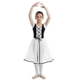 thumbnail image 2 of TiaoBug Girls Bubble Sleeve Ballet Dance Princess Leotard Tulle Dress Gymnastics Ballerina Costume Black 10-12, 2 of 7
