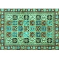 thumbnail image 1 of Ahgly Company Indoor Rectangle Southwestern Turquoise Blue Country Area Rugs, 8' x 10', 1 of 4