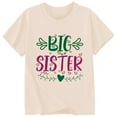thumbnail image 3 of WEIYLL Girls T Shirts and Tops Casual Big Sister Letter Round Neck Short Sleeved Clothes for 4-5 Years, 3 of 3