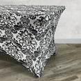 thumbnail image 3 of Stretch Spandex 8 ft Rectangular Damask Table Cover, 3 of 4