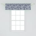 thumbnail image 2 of Ambesonne Navy Blue Window Valance, Aquatic Animals Lines, 42" x 12", Dark Blue White, 2 of 3