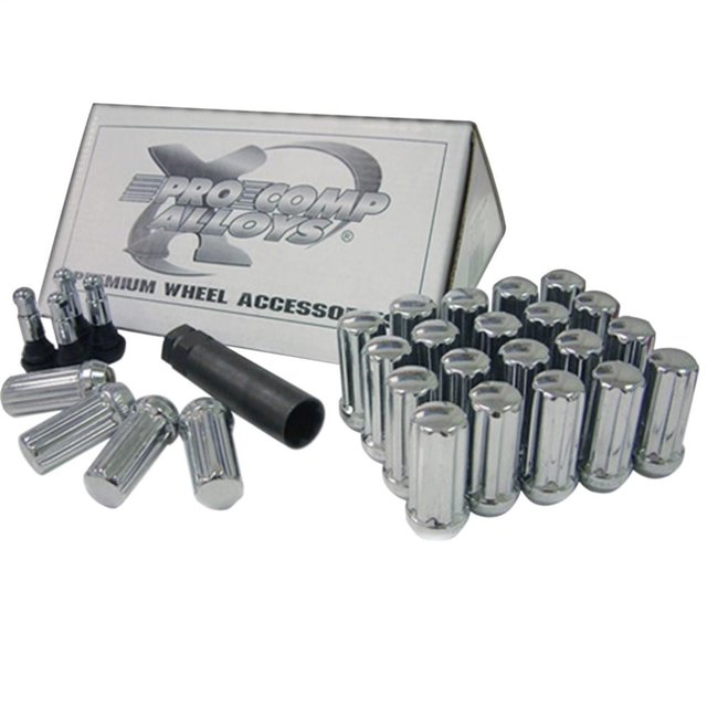 Kit de Tuercas PRO COMP 11184B 25 Tuercas con Válvula Negra