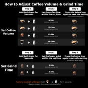 AIRMSEN Espresso Machine with Grinder, Espresso Coffee Machine with Customized Grind Amount & Coffee Volume, Cold Brew Coffee Maker for Cappuccino Latte Americano, Brushed Stainless Steel