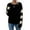 Black, variant on Women's Star Pattern Crewneck Sweater Lightweight Long Sleeve Pullover (Black, XL)