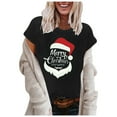 thumbnail image 3 of Kedxroy Christmas Shirts for Women Funny Print Xmas T Shirt Short Sleeve Holiday Tops(Black,S), 3 of 6
