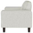 thumbnail image 4 of Dero Loveseat- 58 Inch- Light Gray Faux Corduroy- Modern Track Arms, 4 of 5