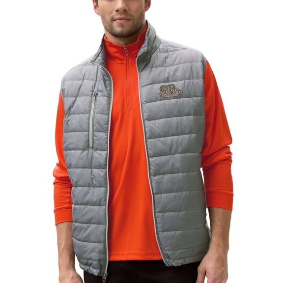 Men's Gray Lafayette College Leopards Apex Compressible Quilted Vest