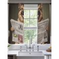 thumbnail image 2 of Funny Dog Puppy Sheer Curtains 2 Panels Set Cute German Shepherd Cartoon Newspaper Toilet Sheer Window Curtains Light Filtering Rod Pocket Voile Drapes for Bedroom Living Room 52"x63", 2 of 9