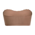 thumbnail image 4 of WTOBBY Women's Wireless Front Closure Strapless Bra with Push-Up Design, Bandeau Style for Comfort, Seamless Look under Clothing, Ideal for Off-Shoulder Tops,Light Brown 34, 4 of 7