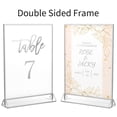 thumbnail image 5 of NIUBEE 5x7 Acrylic Sign Holder Silver Acrylic Picture Frame , Clear Wedding Signs Table Numbers Menu Holders, Double Sided Flyer Holder,Display Stand for Wedding Table Number, Photo Display,6pcs, 5 of 8