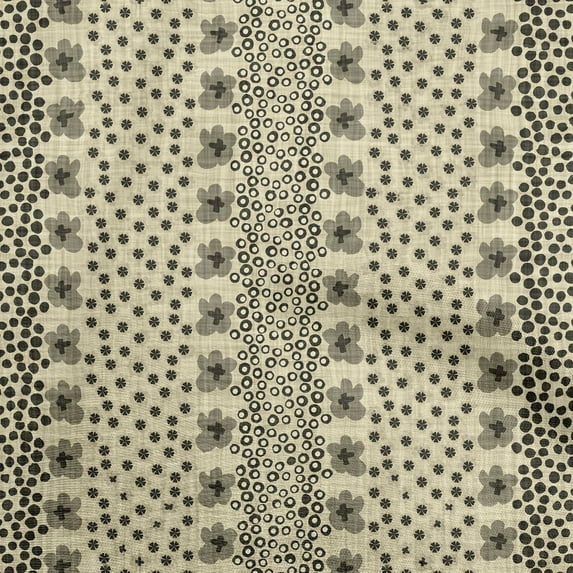 oneOone Cotton Poplin Light Brown Fabric Floral Fabric For Sewing Printed Craft Fabric By The Yard 42 Inch Wide