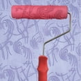 thumbnail image 2 of fastboy Assorted Embossed Pattern Painting Roller with Plastic Handle Beautifully Crafted for Exquisite Home Decor Red Type C 1Set, 2 of 6