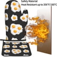 thumbnail image 3 of Fried Eggs Oven Mitts and Pot Holders Sets Hot Pads Heat Resistant Gloves Oven Mitten for Baking Kitchen Bakeware Cooking BBQ, 3 of 6