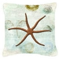 thumbnail image 2 of Carolines Treasures SB3048PW1818 Beach Red Serpent Starfish Fabric Decorative Pillow 18H x18W multicolor, 2 of 2
