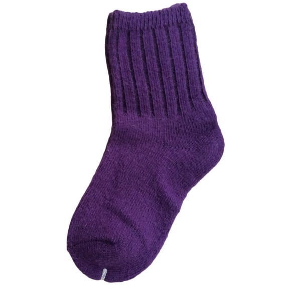 6 Pairs Children's Durable, Stretchable, Thick & Warm Wool Crew Socks. Perfect as Winter Snow Sock and All Seasons FS01 6P Size 2Y-4YPurple