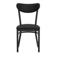 thumbnail image 6 of Flash Furniture Set of 2 Commercial Dining Chairs with 500 LB. Capacity Black Steel Frame, Black Vinyl Boomerang Back, and Black Vinyl Seat, 6 of 11