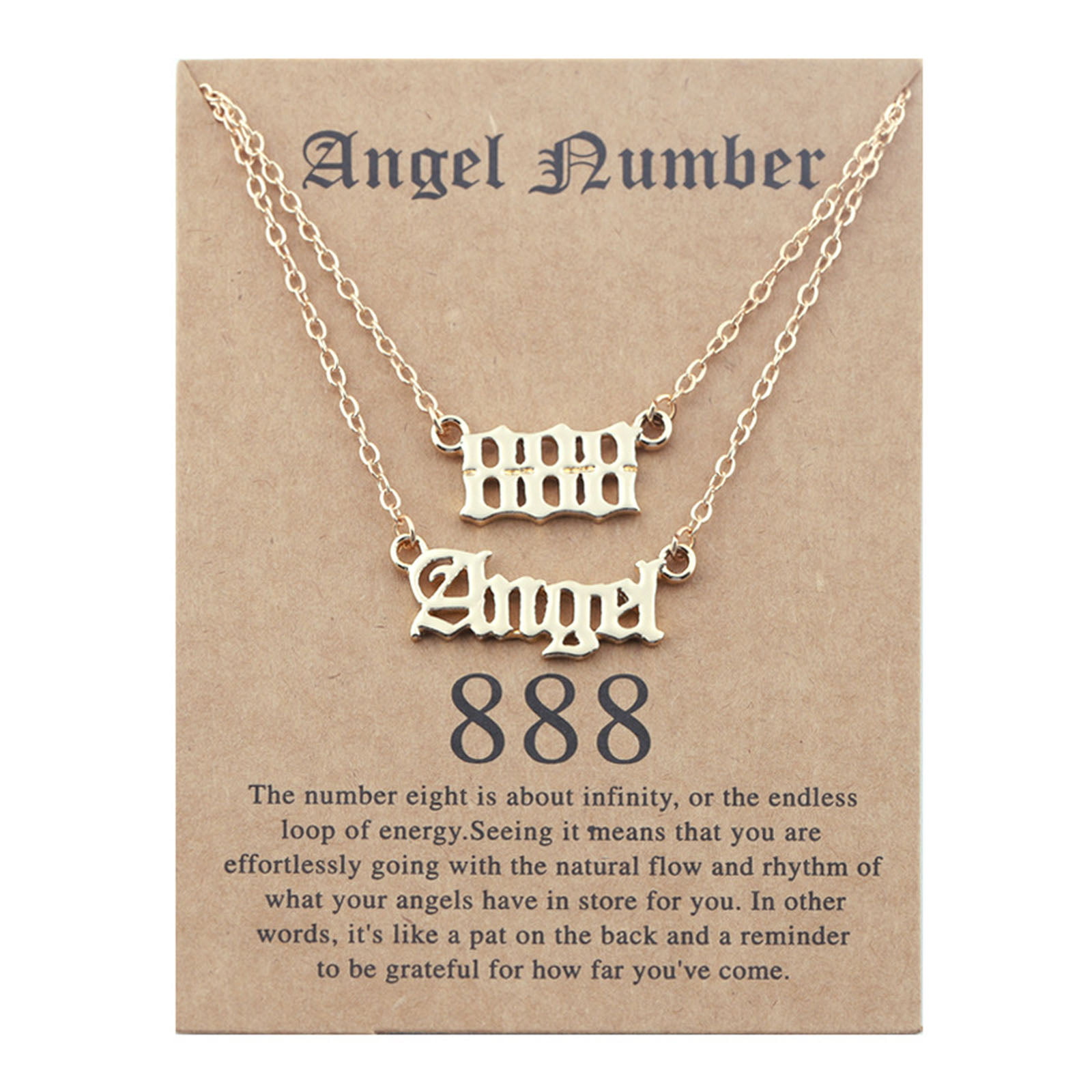 Angel Number Necklace - Silver