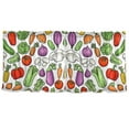 thumbnail image 7 of Yayeee Kitchen Curtains Tier Set of 2 Light Filtering 57"x24" Over Sink Window Panels, Vegetables Pattern, 7 of 7